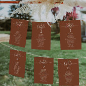 Carte de Mariage de table Terra Cotta