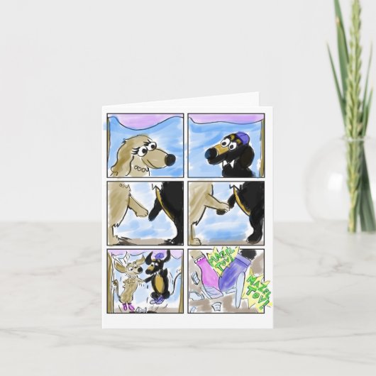 Carte de mariage de teckel ! (Devant)