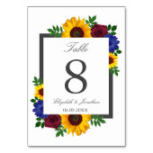 Carte de Mariage de tournesol Rose Floral (Dos)