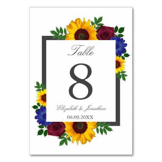 Carte de Mariage de tournesol Rose Floral (Par défaut)