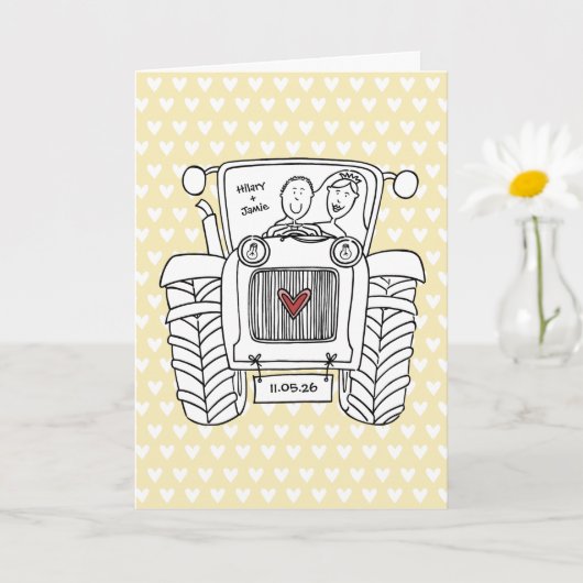 Carte de mariage de Tractor Country (Petite plante)