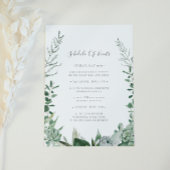 Carte de Mariage de verdure Succulente Horaire des
