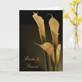 Carte de mariage de zantedeschia (Fleur jaune)