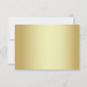 Carte de mariage décoratif or RSVP (Dos)