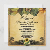 Carte de Mariage des tournesols d'or (Dos)