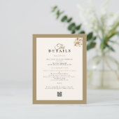 carte de mariage détails LUXE rustique classique b (Debout devant)