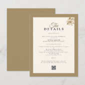 carte de mariage détails LUXE rustique classique b (Devant / Derrière)