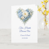 Carte de mariage Deux cœurs deviennent un (Fleur jaune)