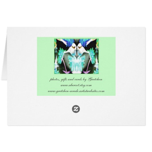 Carte de mariage d'inséparables (Dos Horizontal)