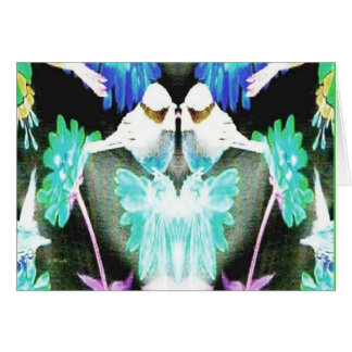 Carte de mariage d'inséparables