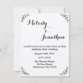 Carte de mariage d'invitation de Booklovers (Dos)