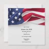 Carte de mariage drapeau américain patriotique pou (Devant)