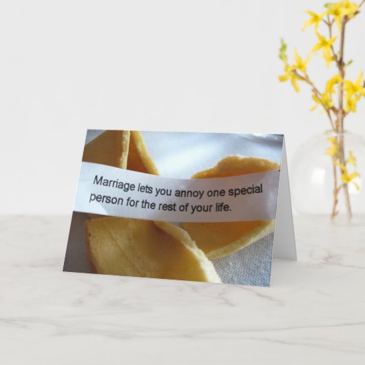 Carte de mariage drôle (Fleur jaune)