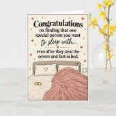 Carte de mariage drôle (Fleur jaune)