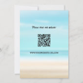 Carte de mariage drôle de bouteille de plage à con (Dos)