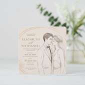 Carte de mariage éditable et imprimable (Debout devant)