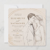 Carte de mariage éditable et imprimable (Devant)