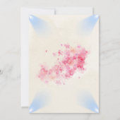 Carte de mariage église Rose Blush (Dos)