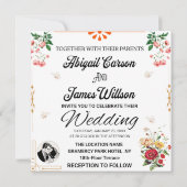 CARTE DE MARIAGE ÉLÉGANTE (Dos)