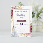 Carte de Mariage Élégante (Debout devant)