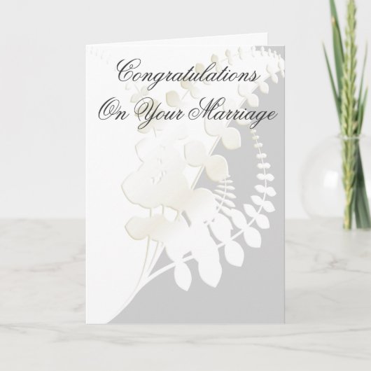 Carte de mariage élégante (Devant)