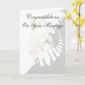 Carte de mariage élégante (Fleur jaune)