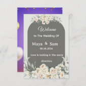 Carte de Mariage Élégante (Devant / Derrière)