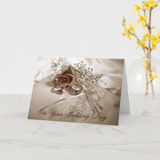 Carte de mariage élégante (Fleur jaune)