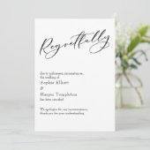 Carte de mariage élégante et simple "Malheureuseme (Debout devant)