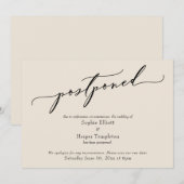 Carte de mariage élégante et simple reportée (Devant / Derrière)