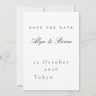 Carte de mariage élégante minimaliste pour annonce