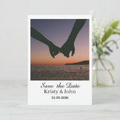 Carte de mariage élégante pour annoncer la date de (Debout devant)