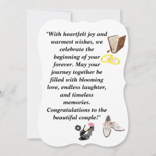 Carte de mariage élégante – Talons noirs chic avec