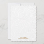 Carte de mariage Élégantes Roses Blanches Save the (Dos)