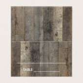 Carte de Mariage en bois de canne rustique (Extérieur déplié)