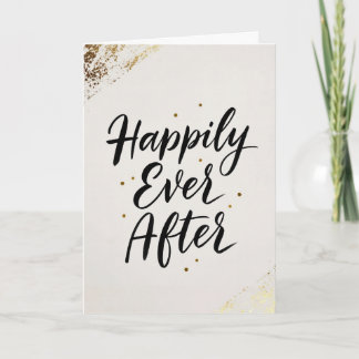Carte de Mariage en Calligraphie avec Accents Doré