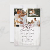 Carte de mariage en coton rustique du Sud, "Save T (Devant)