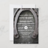 Carte de mariage en fer à cheval de charme (Devant)