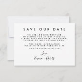 Carte de mariage en herbe de Pampas rose Save The (Dos)
