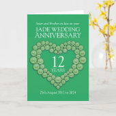 Carte de mariage en jade pour sœur (Fleur jaune)