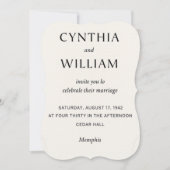 Carte de mariage en relief découpée (Devant)
