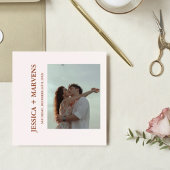 Carte de mariage en terre cuite orange brûlée roui