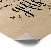 Carte de mariage et cadeaux Rustic Vines Poster (Coin)