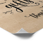 Carte de mariage et cadeaux Rustic Vines Poster (Coin)