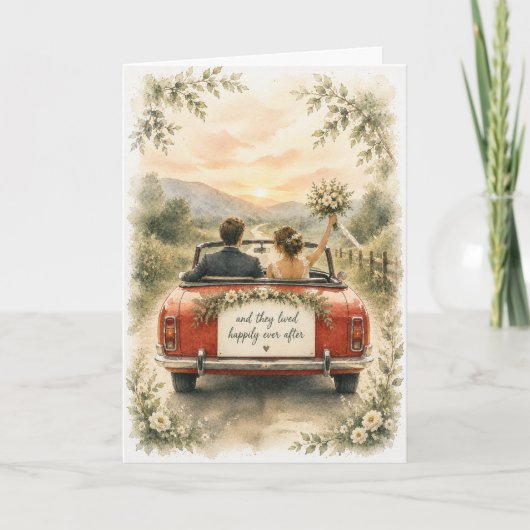 Carte de mariage et d'anniversaire de mariage Pour (Devant)