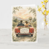 Carte de mariage et d'anniversaire de mariage Pour (Fleur jaune)
