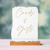 Carte de mariage et tableau cadeau en or blanc (Neutre)