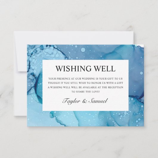 Carte de mariage Ethereal Wave Wishing Well Cadeau (Devant)