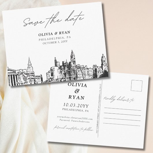 Carte de mariage Faire-part de Philadelphie