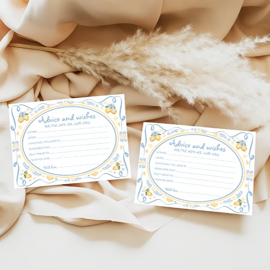 Carte de mariage Félicitations et Conseils Citron 